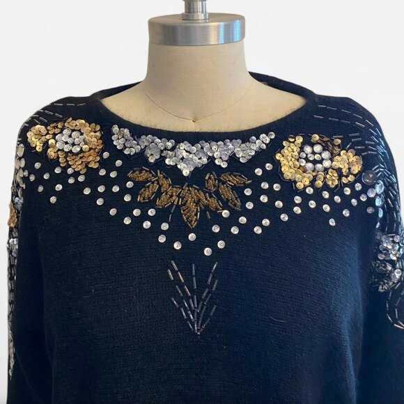 VINTAGE || BEDAZZLED SWEATER - Picture 1 of 7